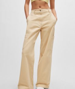 Hugo Boss-Regular-fit cargo trousers in stretch cotton-boss hugo