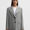 Hugo Boss Tailored Jackets-Slim-fit blazer in checked wool-hugo by hugo boss 4