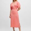 Hugo Boss Dresses-A-line dress with buckled belt-boss store 3