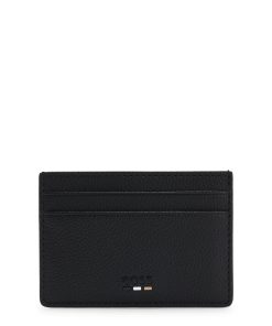 Hugo Boss Wallets and Key Rings-Grained faux-leather card holder with money clip-hugo boss store