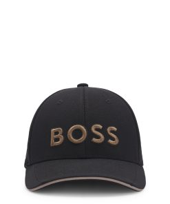 Hugo Boss-Knitted-piqué six-panel cap with embroidered logo-boss store near me 2