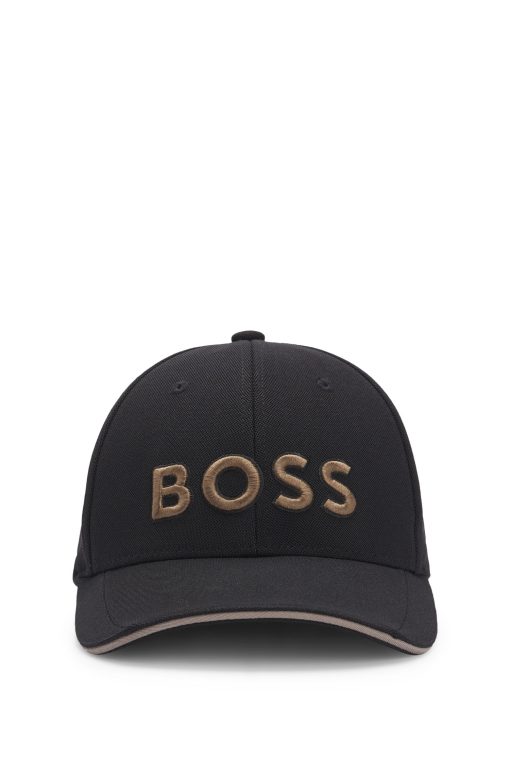 Hugo Boss-Knitted-piqué six-panel cap with embroidered logo-boss store near me - Image 2