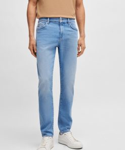 Hugo Boss Pants-Slim-fit jeans in light-blue soft stretch denim-boss store