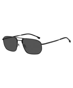 Hugo Boss Eyewear-Double-bridge sunglasses in black steel with tubular temples-hugo boss store near me