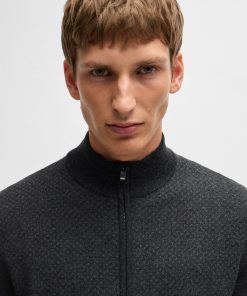 Hugo Boss Sweaters and Cardigans-Zip-up cardigan in wool-hugo boss outlet 2