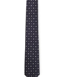 Hugo Boss Ties and Pocket Squares-Silk tie with jacquard Double B monograms-hugoboss