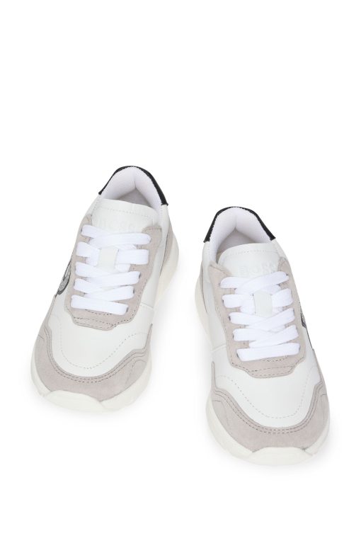 Hugo Boss-Kids' trainers in leather with Double B monogram-boss store near me - Image 2