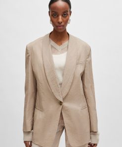 Hugo Boss Tailored Jackets-Single-button jacket with shawl lapels-hugo boss outlet