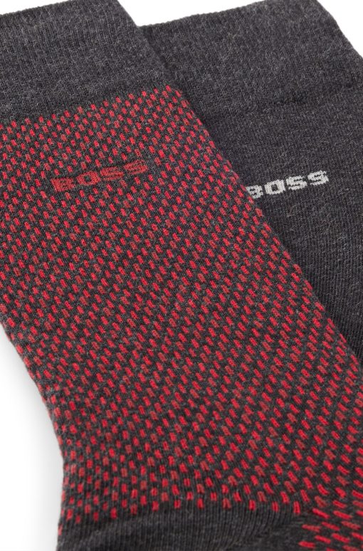 Hugo Boss Socks-Two-pack of regular-length socks with logo details-hugo - Image 2