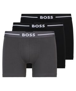 Hugo Boss Underwear-Three-pack of boxer briefs in stretch cotton-boss near me