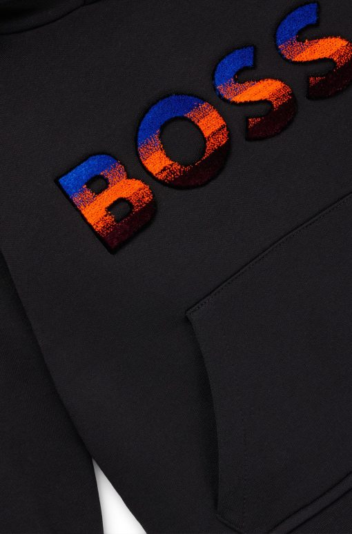 Hugo Boss-Kids' hoodie with embroidered gradient logo-boss outlet - Image 2