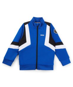 Hugo Boss-Kids’ zip-up jacket with stripes and logo details-hugo boss near me