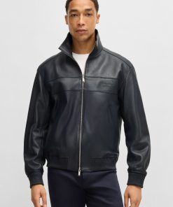 Hugo Boss Jackets and Coats-Porsche x BOSS regular-fit jacket in leather-hugoboss