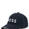 Hugo Boss-Knitted-piqué six-panel cap with embroidered logo-hugo boss store near me 3