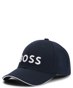 Hugo Boss-Knitted-piqué six-panel cap with embroidered logo-hugo boss store near me