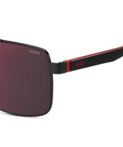 Hugo Boss Eyewear-Double-bridge sunglasses in black and red-hugo boss near me 2