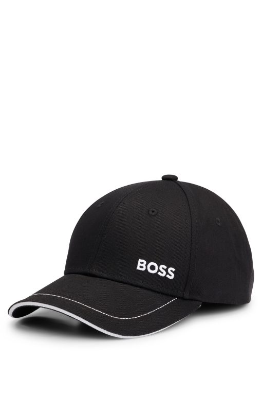 Hugo Boss-Cotton-twill cap with embroidered logo and metal buckle-boss outlet