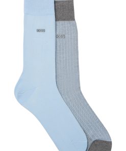 Hugo Boss Socks-Two-pack of socks in mercerized cotton-hugo