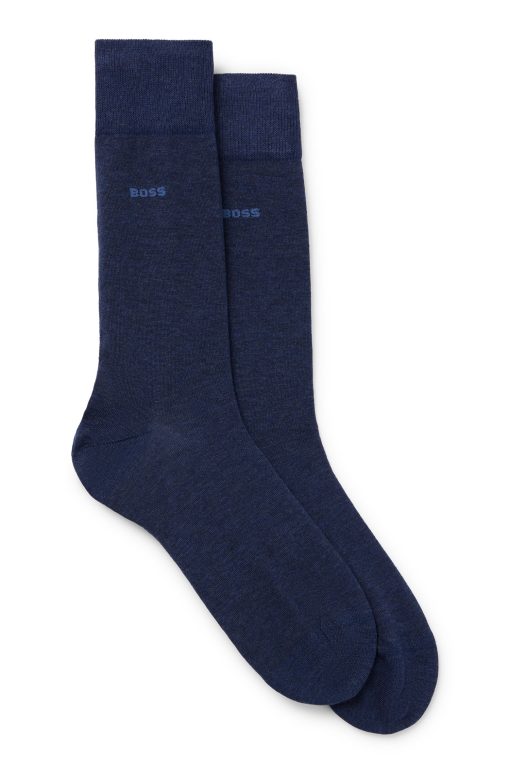 Hugo Boss Socks-Two-pack of regular-length socks in stretch cotton-hugoboss