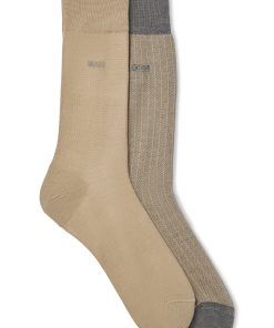 Hugo Boss Socks-Two-pack of socks in mercerized cotton-boss hugo