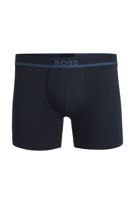 Hugo Boss Underwear-Stretch-cotton boxer briefs with logo waistband-hugo boss outlet