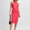 Hugo Boss Dresses-Textured-bouclé dress with faux flap pockets-hugo boss outlet 4