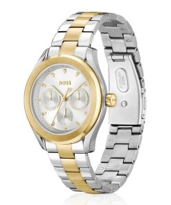 Hugo Boss Watches-Link-bracelet watch in gold- and silver-tone steel-boss store near me 2