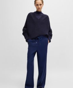 Hugo Boss Sweaters and Cardigans-V-neck sweater with melange effect-boss hugo 2