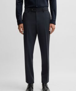 Hugo Boss-Slim-fit trousers in melange stretch cloth-hugo