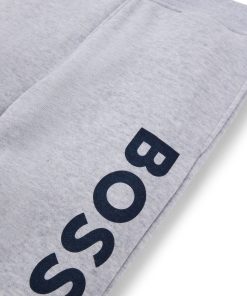 Hugo Boss-Kids’ fleece tracksuit bottoms with vertical logo print-boss near me 2