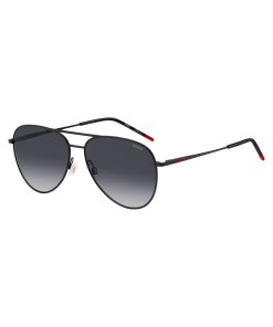 Hugo Boss Eyewear-Double-bridge sunglasses in black metal-hugo boss near me