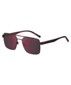 Hugo Boss Eyewear-Double-bridge sunglasses in black and red-hugo boss near me