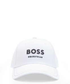 Hugo Boss-Equestrian five-panel cap with logo details-boss store near me