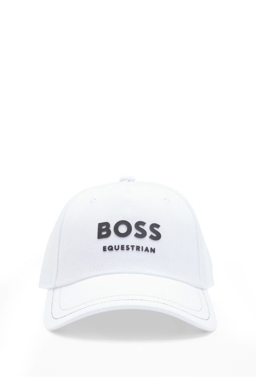 Hugo Boss-Equestrian five-panel cap with logo details-boss store near me