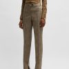 Hugo Boss Pants-Crease-front chinos in stretch satin-boss store near me 4