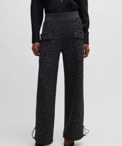 Hugo Boss-NAOMI x BOSS animal-print tracksuit bottoms with energear™-boss hugo