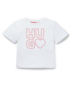 Hugo Boss-Kids’ cotton T-shirt with logo artwork print-boss outlet