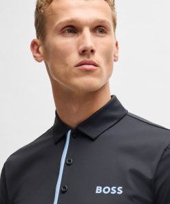 Hugo Boss Polo Shirts-Paddy polo shirt in quick-dry ribbed fabric-hugo boss outlet 2