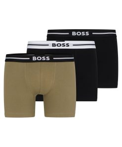 Hugo Boss Underwear-Three-pack of stretch-cotton boxer briefs-hugo boss sale