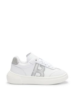 Hugo Boss-Kids’ leather trainers with monogram detail-hugo boss store near me