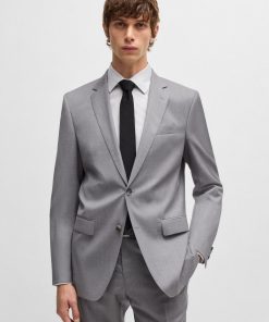 Hugo Boss Suits-Slim-fit suit in performance wool serge-hugoboss 2