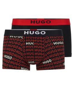 Hugo Boss Underwear-Two-pack of stretch-cotton trunks with logo waistbands-hugo boss store