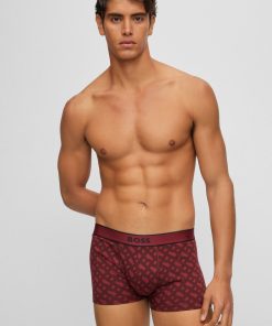 Hugo Boss Underwear-Seasonal-print trunks in cotton with stretch-hugo 2