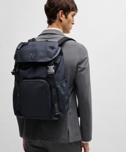 Hugo Boss Bags-Multi-pocket backpack with Double B monogram trim-hugo by hugo boss 2