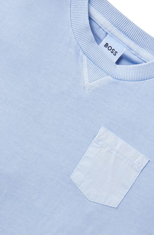 Hugo Boss-Kids' T-shirt in faded-effect cotton with embroidered logo-boss near me - Image 2