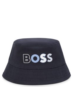 Hugo Boss-Baby bucket hat with multi-colored logo print-boss hugo