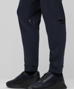 Hugo Boss Sweatshirts and Jogging Pants-Cotton-piqué tracksuit bottoms with logo detail-hugoboss 2