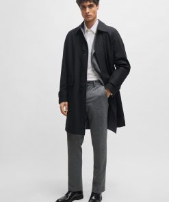 Hugo Boss Jackets and Coats-Reversible car coat in waterproof performance-stretch material-hugoboss