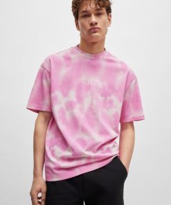 Hugo Boss-Cotton-jersey T-shirt with seasonal print-boss outlet