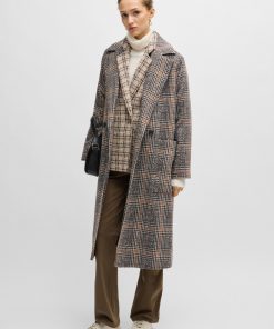 Hugo Boss Tailored Jackets-Relaxed-fit double-breasted jacket in checked tweed-boss hugo 2